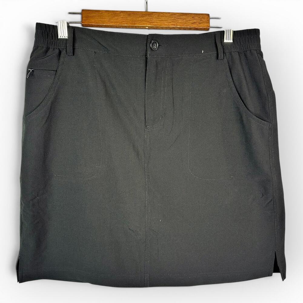 Tilley Black Athletic Skort with Pockets Size Large Sporty Activewear